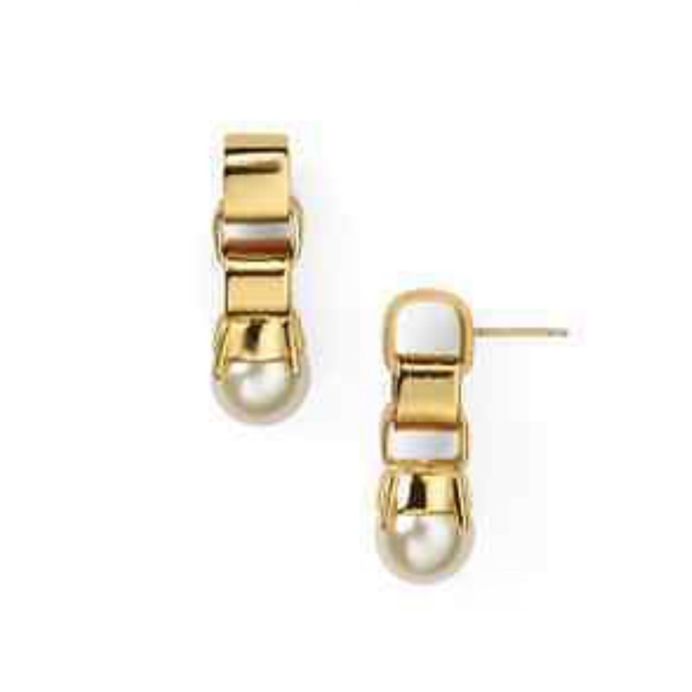 Kate Spade Box Chain Pearl Drop Earrings